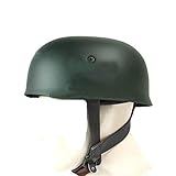 OAREA WWII German Fallschirmjager M38 Steel Helmet With Leather Liner Mud Paratrooper Helmet