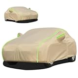 Four Seasons Car Cover for Borgward Isabella Coupe 1954 to 1962, OxFord Cloth Outdoor Covers with Side Door Zipper, All Weather Protection Dustproof UV(Khaki,for Borgward Isabella Coupe 1954 to 1962)