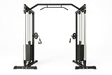 Strongway Cable Crossover with 150KG Weights Stack and Pull Up Bar - Dual Pulley System - Home Gym Equipment Training