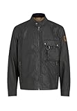 Belstaff Café Racer Centenary P24 Black Cotton Jacket, Black / British Khaki, 38
