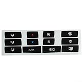 Lecreatekit Vinyl Climate Control Button Repair Decals for BMW X3 E83, Designed to Reduce Light Penetration Issues