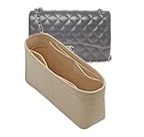 Handbag Organizer Insert for chanel bag insert organizer classic flap medium bag Felt Organizer 2009beige-M