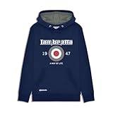 Lambretta Mens Target Pullover Hooded Sweatshirt Hoodie - Navy - L