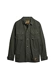 Superdry Men's Military Overshirt Jacket r2-l/s Shirt (Medium), Surplus Goods Olive, L