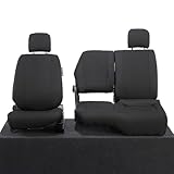 UK Custom Covers SC646B Tailored Heavy Duty Waterproof Front Seat Covers Black - To Fit Nissan Cabstar Van 2007 Onwards