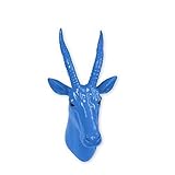 Home Interior Decoration Contemporary Animal Head Wall Art - Blue Antelope
