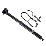 Dropper Seatpost, 30.9mm Bicycle Seatpost, Remoted Control Drop Post with 1x Lever & Cable in Housing, Adjustable Seatpost Tube Internal Cable for Mountain Bike 30.9 x 445mm 150mm travel