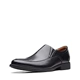 Clarks Men's Whiddon Step Slipper, Black Leather, 11 UK