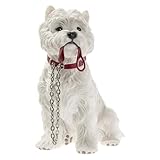 Anniversary LP08281 Lesser & Pavey Walkies Westie Sitting Dog, Resin Figurine, White, 15cm x 10cm x 18cm, Multicolord