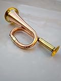 Brass 6" Army Horn Bugle with Copper Plated Mouthpiece for School Band Show Children Gift