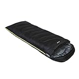 Vango Atlas 350 Quad Sleeping Bag - Square Hooded Adventure Sleep Bag - Black
