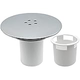 YUNLEX Shower Drain Cover, Chrome, 90mm/115mm, Modern, ABS Plastic and Metal, Removable Top, Fast Flow