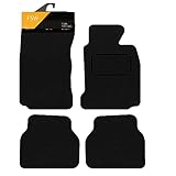 FSW - Tailored Mats - Fits BMW 5 Series E39 1996-2003 - Black Carpet - Anti Slip Mat - Non Slip Car Floor Mat, Fitted With Granulated Backing & Velcro, Black Cloth Binding - 4 Pc Floor Mat
