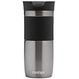 Contigo Byron Snapseal Travel Mug | Stainless Steel Thermal Mug | Vacuum Flask | Leakproof Tumbler | Coffee to Go Mug with BPA Free Easy-Clean Lid | Gunmetal | 470 ml
