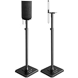 Perlegear Speaker Stands, Height Adjustable Up to 6kg, Speaker Stands Floor Pair for Small Bookshelf & Satellite Speakers with Cable Management, PGSS12