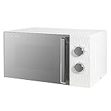 Russell Hobbs Honeycomb RHMM715 17 Litre 700W White Solo Manual Microwave with 5 Power Levels, Integrated Timer and Defrost Function (White)