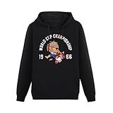 World Cup Willie Inspired Hoody - Fan Sweatershirt 1966 Champions Retro Football Black 3XL