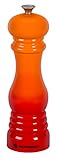 Le Creuset Classic Adjustable Pepper Mill Grinder, Chip-Resistant ABS Plastic, Anti-Corrosion, 40g, 21 cm, Volcanic, 96001900090000