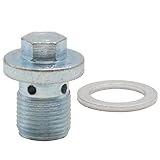 Hoypeyfiy 93183669 Engine Oil Pan Sump Drain Plug With Seal, Replacement for Vauxhall Replacement for Opel Astra Signum Zafira Vectra Insignia, Replaces 652950 0652300