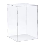 sourcing map Clear Display Case, Acrylic Box Assemble Transparent Dustproof Box Showcase 20x20x30cm for Collectibles, Crafts