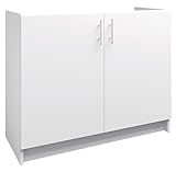 JD Greta Kitchen Base Sink Cabinet – 1000mm – Base Kitchen Sink Unit (Without Worktop) - White Matt