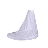 ZIRAN Bride Wedding Dress Trailing Skirt Petticoat Yarnless 2-Hoops Elastic Waist Drawstring Adjustable Fishtail Slip Skirts Petticoat