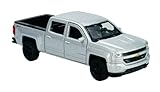 Welly Chevrolet Silverado Pick-Up Silver 4th Generation from 2018 1/34-1/39 Metal Model Car Die Cast New in Box