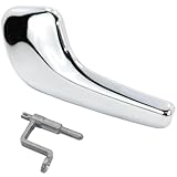 BIAREN Chromne Interior Door Handle with Connecting Bracket Rod Left for Vauxhall Opel Corsa D (2006-2014) 13297813 136044 136040