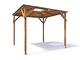 Dunster House Wooden Gazebo 8' x 8' – Crafted from Pressure-Treated Wood for Durability, Perfect for Outdoor Relaxation, Dining, and Entertaining in Your Garden, Erin