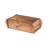 AcaciaHome Vintage Brick Mould Wooden Storage Box – Handmade Reclaimed Wood Display Box with Rustic Finish, Weather-Resistant for Table Centrepiece, Decorative Storage, or Home & Garden Use