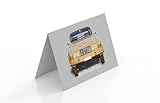 Happy Birthday Saab 96 V4 Classic Car Card 125mm x 178mm Including Envelope PT411