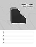 Concert Grand Piano: 8.5x11 Blank Sheet Music Notebook, 100 Pages