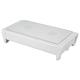 Brabantia 477164 Food Warmer, 2 Burner - White with Grey Grill, 40 x 20 x 10 cm
