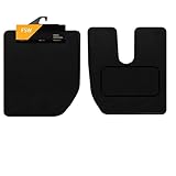 FSW -Tailored Mats -Fits IVECO 2002-2023 Tailored Truck Mats- Eurocargo Euro 6-2002-2023 - Black Carpet - Non Slip Mat, Fitted With Granulated Backing, Edged With Black Cloth Binding - 2Pc