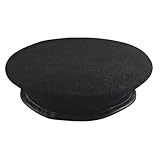 EUPSIIU Military Hats & Berets for Men & Women, Vintage Wool Beret Hats with Leather Trim - Classic Design, Ideal for Dress Up, Costume & Cosplay Parties (Black)