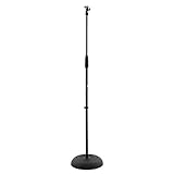 Tiger Microphone Stand with Round Base - Black