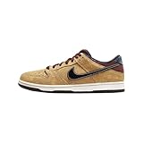 Nike Men's SB Dunk Low Pro Skate Shoes, Celestial Gold/Black-dark Team Red, 9 UK