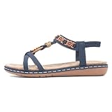 Lilley Saskia Womens Navy Beaded Sandal - Size 7 UK - Blue