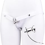Flat Cage for Sissy Men & Gay, Male Flat Devices with Elastic Waist Belt, Metal Negative Inverted Cage - HA03 (White)