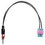 RED WOLF Car Dual Fakra to Din Antenna Adapter for 2003-2017 VW, 1990-2021 Audi, 2004-2015 Skoda, 2005-2015 Seat Double Fakra Radio Aerial Connector Cable