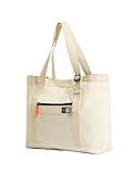 ANTLER - Essential Tote Bag, Laptop Bags for Women, Water-Resistant Everyday Handbag with Pockets, Tech Sleeve, Adjustable Straps, for Travel, Work, Gym, Beach - Cream Stone