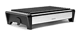 Brabantia Food Warmer, 2 Burner - Matt Steel with Black Aluminum Grill - 8 x 35.7 x 18.8cm - Integrated Cool Grips for Handling