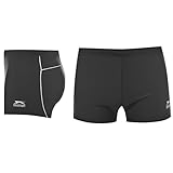 Slazenger Mens Swim Boxer Swimming Shorts Bottoms Swimwear Beachwear Black/White L