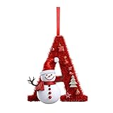 26 Letter Christmas Ornaments, Personalised Tree Decorations DIY Hanging Letter Ornaments (A)