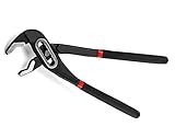 QWORK® 250mm Water Pump Plier - 85mm Max Jaw Opening, Non-Slip Rubber Grip - Quick Change Adjustable Plier