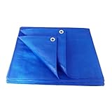 ANSIO Tarpaulin 3m x 4m Water-resistant Tarp Large Camping Cover Sheet – Multipurpose Groundsheet with UV Protection, Weatherproof & Frost-Resistant – Reinforced Eyelets - Blue