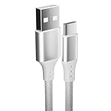 2M USB C Charger Cable, USB to USB C Cable Fast Charging Compatible for iPhone 15 iPhone 16, Samsung Galaxy S23 S22 S21 Note 10 9 8, Google Pixel 6/7/8 Pro, Sony Xperia-White PS5, iPhone 15 Pro/Max