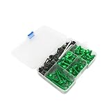 Motorcycle Screws and Bolts Compatible With Honda For Cb650r CB/CBR 650R PCX 125 CB500X NC750X Motorcycle Fairing Bolts Kit Bodywork Screws Nut(Green)