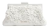 Ted Baker Fiorell Flower 3D Applique Clutch Bag White