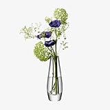 LSA International Flower Single Stem Vase 17 cm, Clear, H17cm